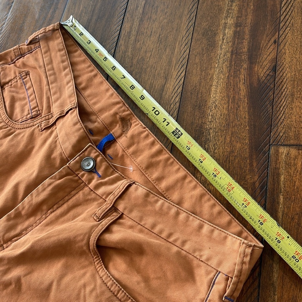 Tommy Bahama Orange Twill Authentic 5-Pocket pants size 38/30 - Picture 6 of 10